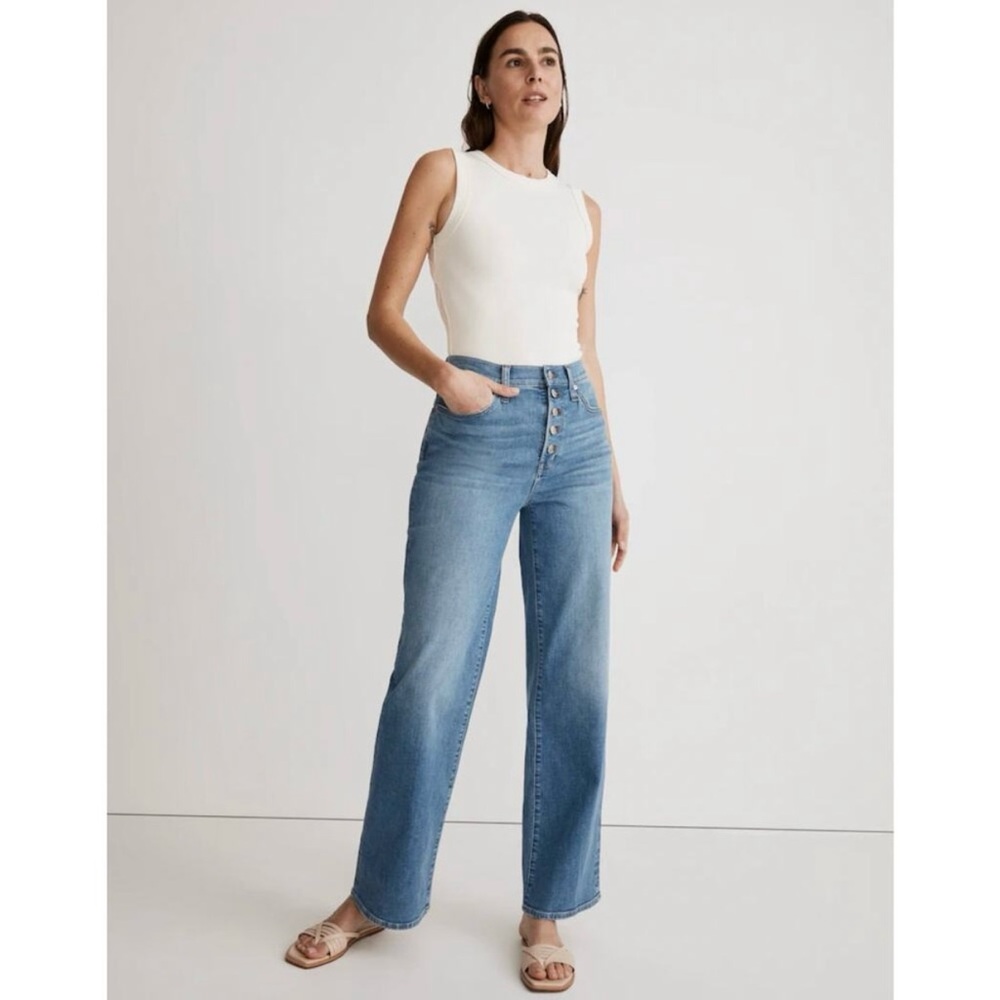 Madewell Light Blue Flare & Wide Leg Jeans